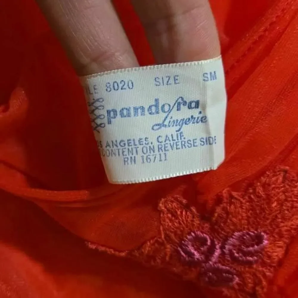 Pandora Lingerie Red Sheer Dress/nighty Size S/M